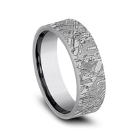 Grey Tantalum Meteorite Design Band, Tantalum, Long's Jewelers