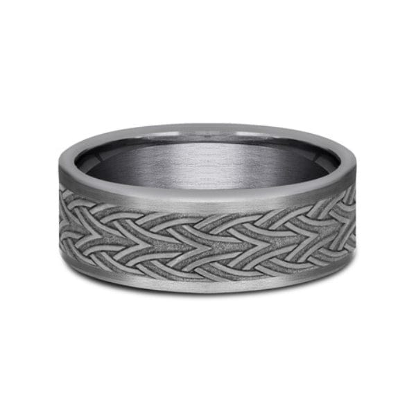 Grey Tantalum Celtic Arrow Knot Design Band, Tantalum, Long's Jewelers