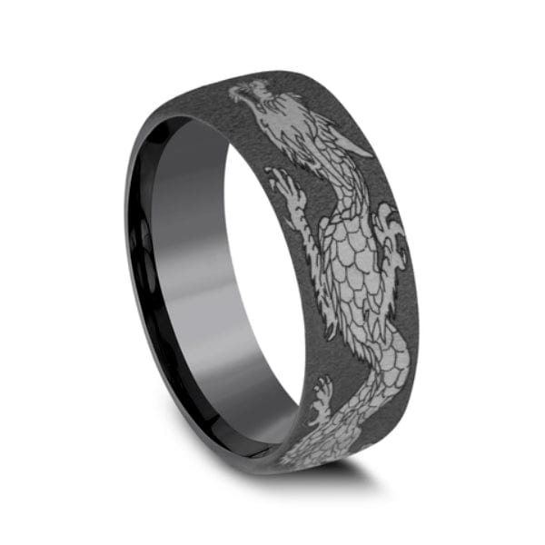 Tantalum Dragon Design Band, Tantalum, Long's Jewelers