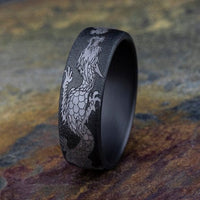 Tantalum Dragon Design Band, Tantalum, Long's Jewelers