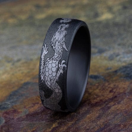 Tantalum Dragon Design Band, Tantalum, Long's Jewelers
