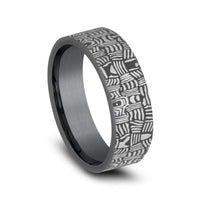 Tamascus Basket Weave Pattern Band, Tamascus, Long's Jewelers