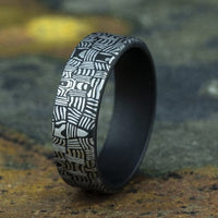 Tamascus Basket Weave Pattern Band, Tamascus, Long's Jewelers