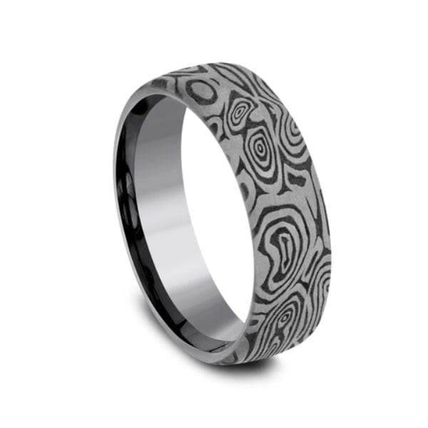 Tamascus Vortex Pattern Band, Tamascus, Long's Jewelers
