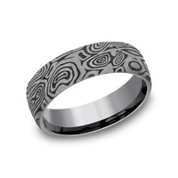 Tamascus Vortex Pattern Band, Tamascus, Long's Jewelers
