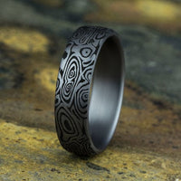 Tamascus Vortex Pattern Band, Tamascus, Long's Jewelers
