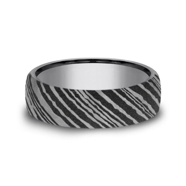 Tamascus Wood Grain Pattern Band, Tamascus, Long's Jewelers