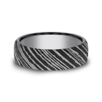 Tamascus Wood Grain Pattern Band, Tamascus, Long's Jewelers