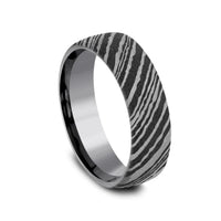Tamascus Wood Grain Pattern Band, Tamascus, Long's Jewelers