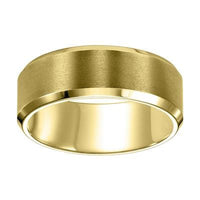 14K Yellow Gold Satin Center Polished Edges Band, Long's Jewelers