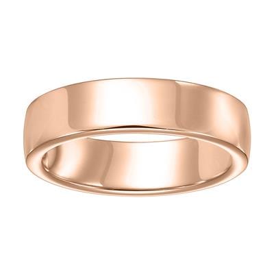 14K Rose Gold High Polish Band, Long's Jewelers
