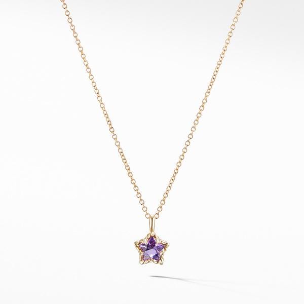 Cable Collectibles® Kids Star Charm Necklace with Amethyst in 18K Gold