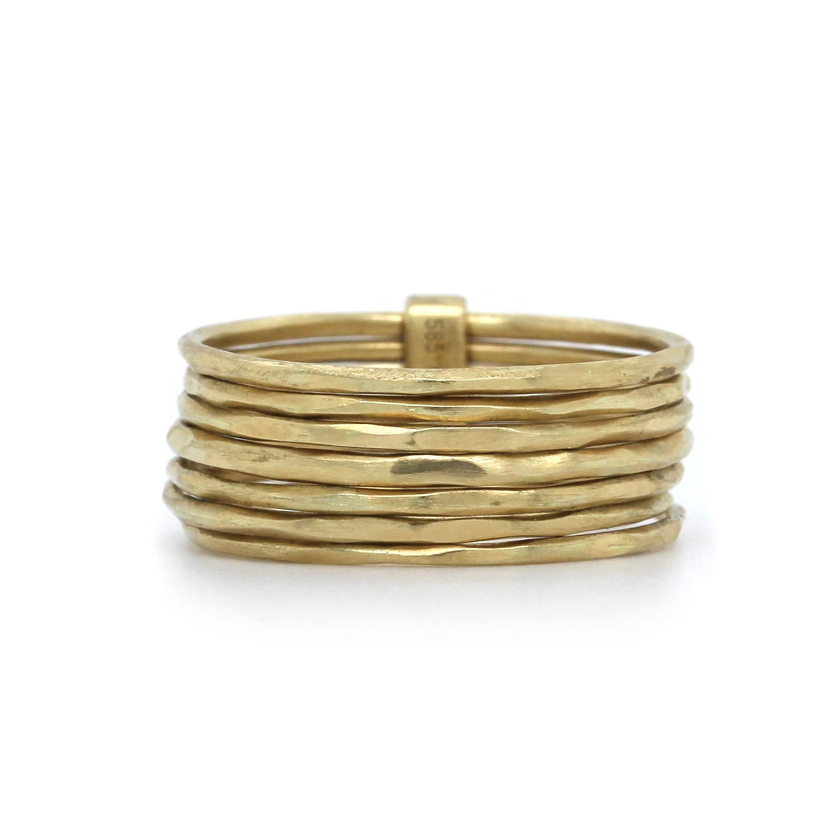 14K Yellow Gold Stacked Ring