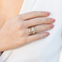14K Yellow Gold Double Row Wrap Ring