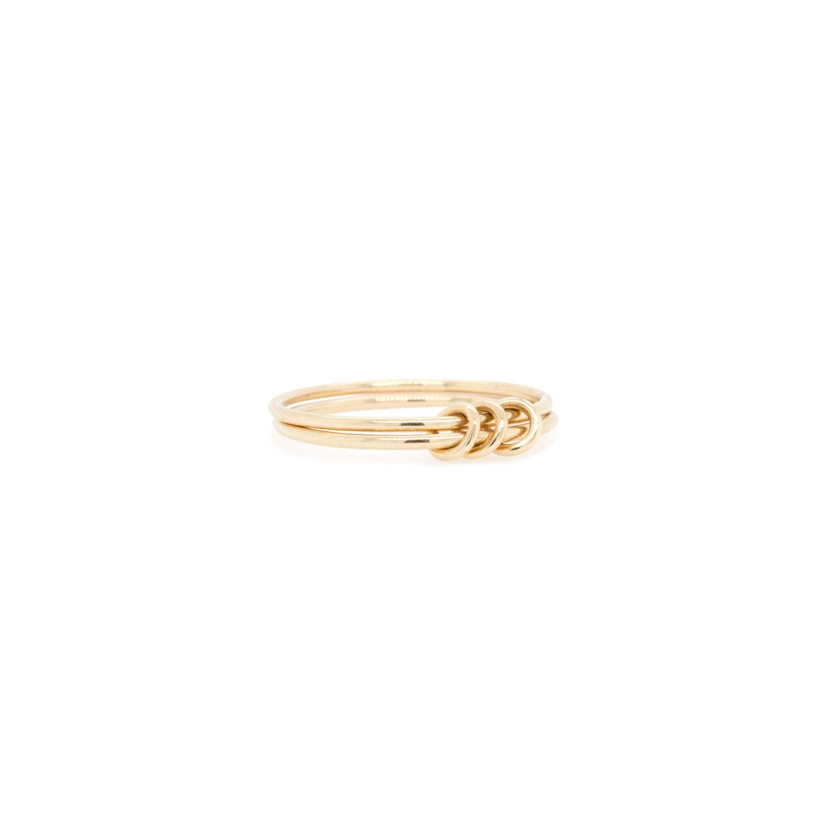 14K Yellow Gold Double Row Wrap Ring