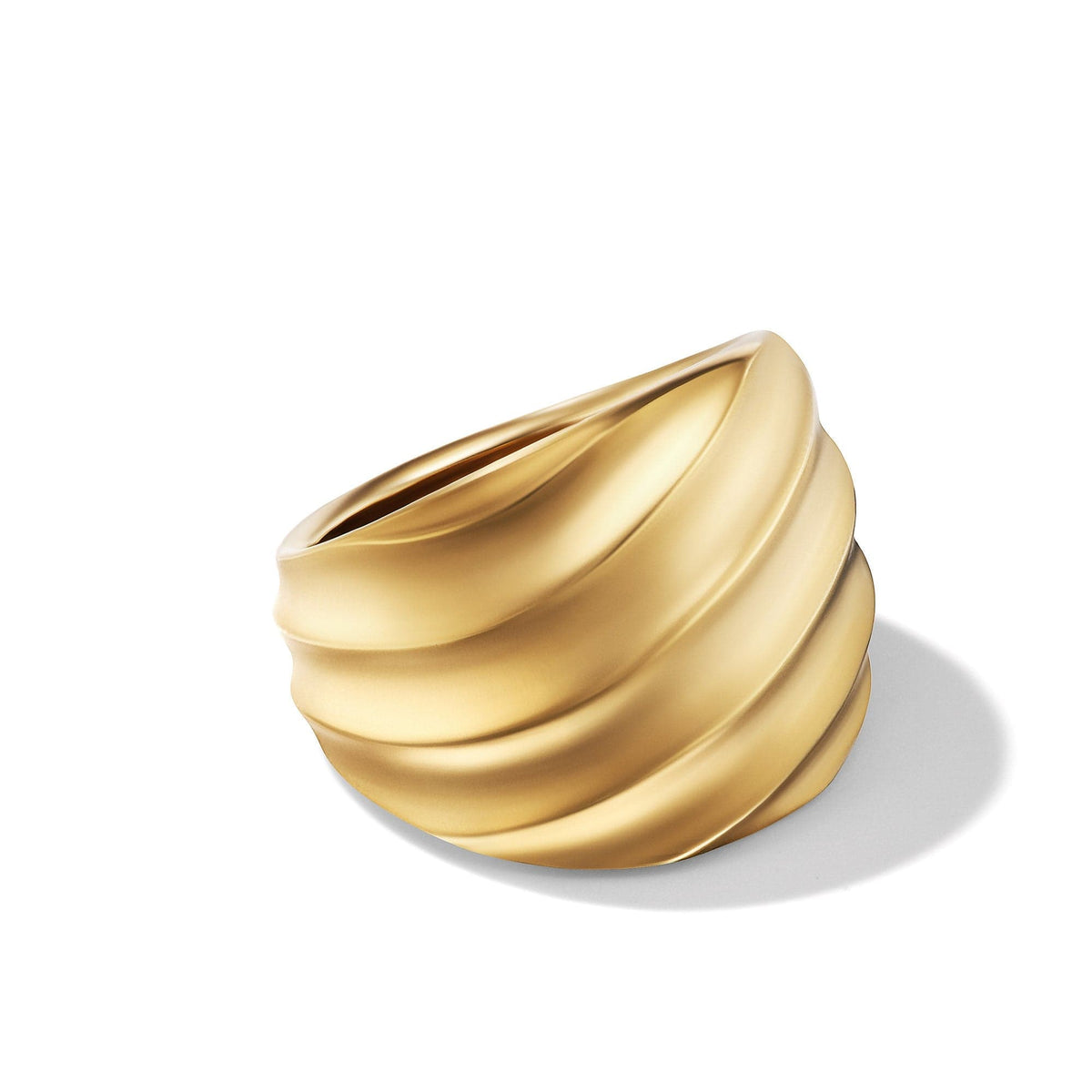 Cable Edge Saddle Ring in Recycled 18K Yellow Gold, Long's Jewelers
