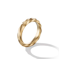 Cable Edge Band Ring in Recycled 18K Yellow Gold, Long's Jewelers