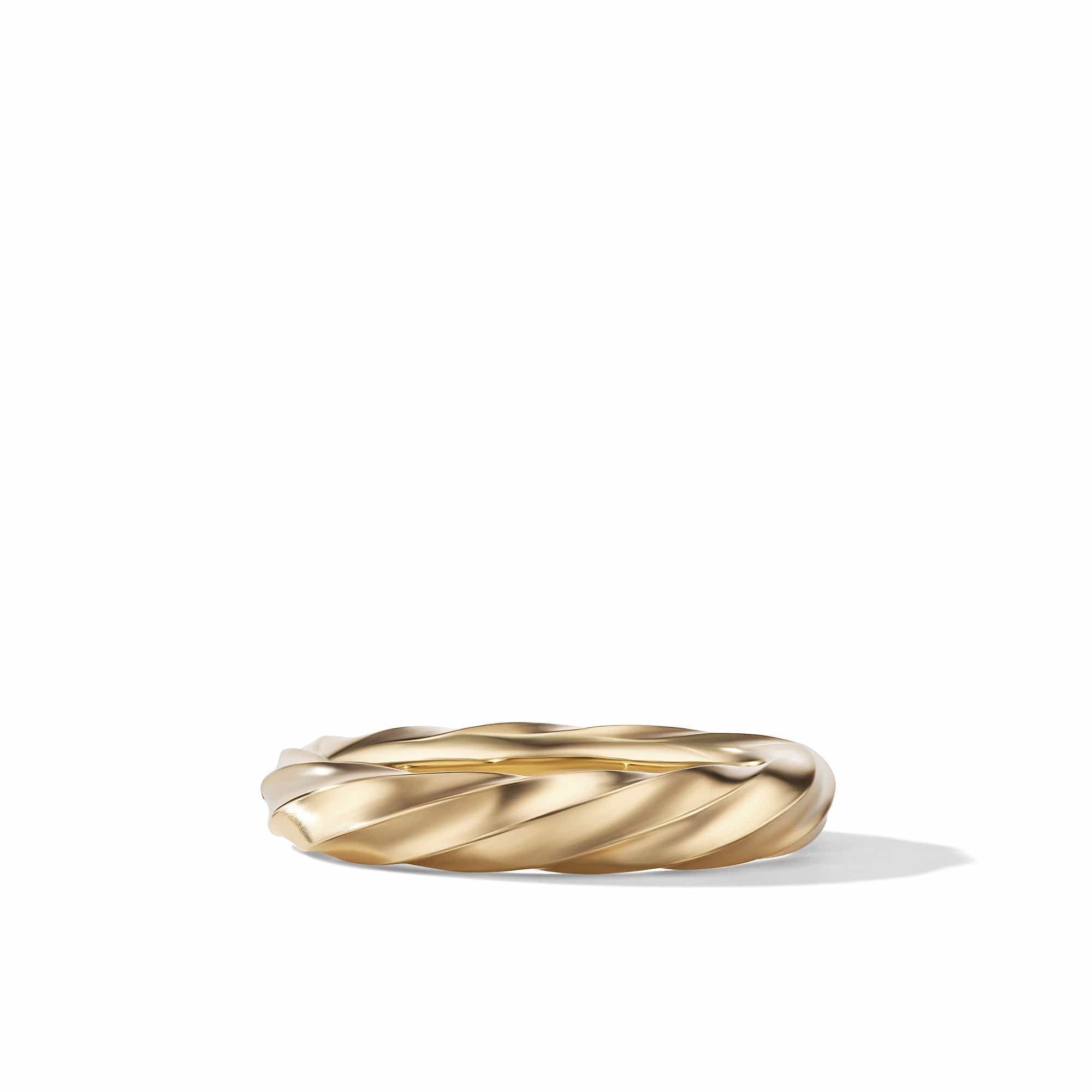 Cable Edge Band Ring in Recycled 18K Yellow Gold, Long's Jewelers