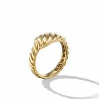 Sculpted Cable Contour Ring in 18K Yellow Gold