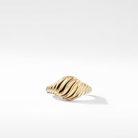 Sculpted Cable Pinky Ring in 18K Yellow Gold