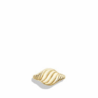 Sculpted Cable Pinky Ring in 18K Yellow Gold