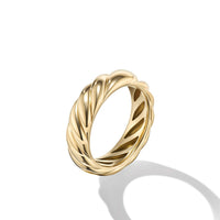 Sculpted Cable Band Ring in 18K Yellow Gold