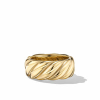Sculpted Cable Band Ring in 18K Yellow Gold