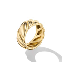 Sculpted Cable Band Ring in 18K Yellow Gold