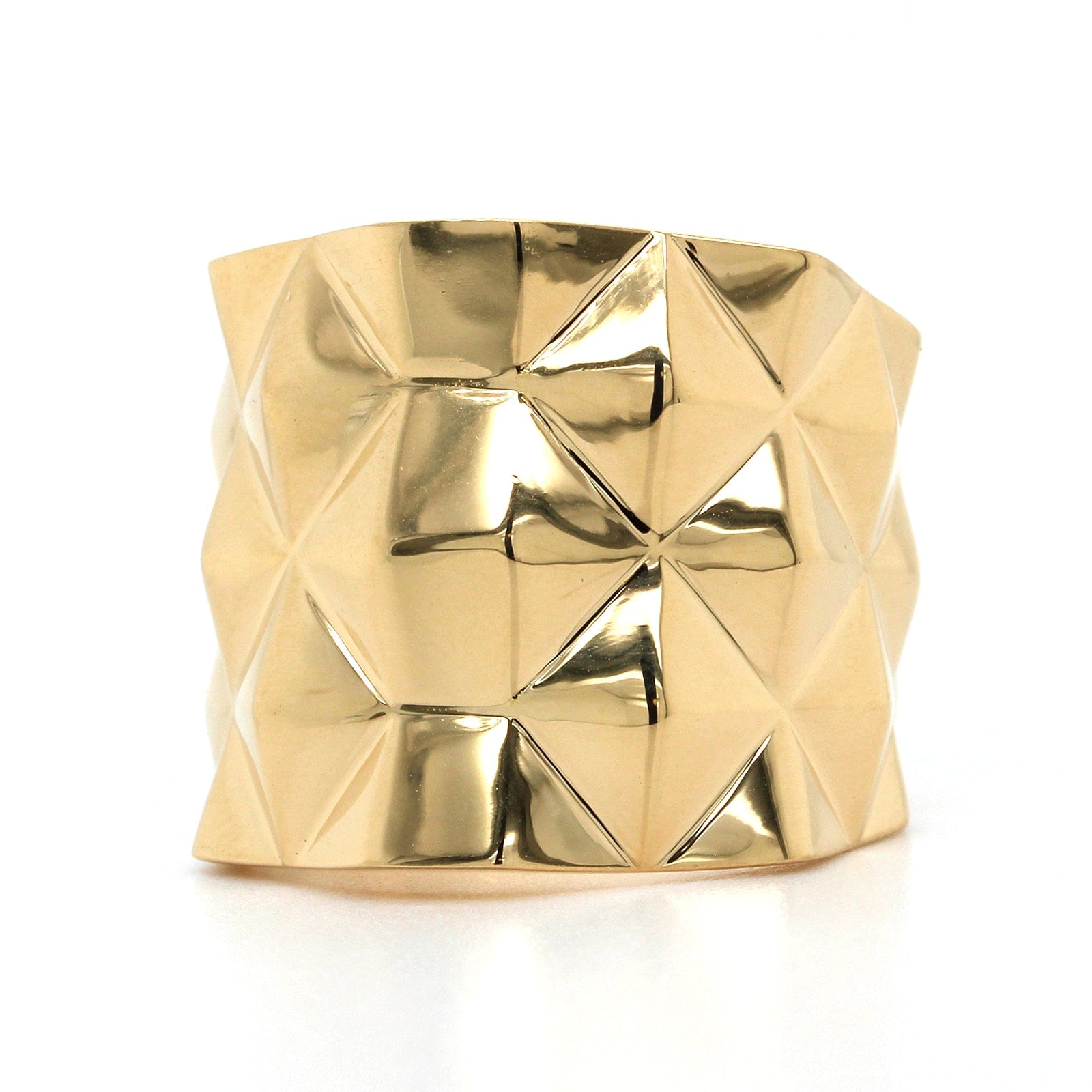 Python Gold Ring CADAR 18K Yellow Gold Wide Geometric Link Python Ring – Long's Jewelers