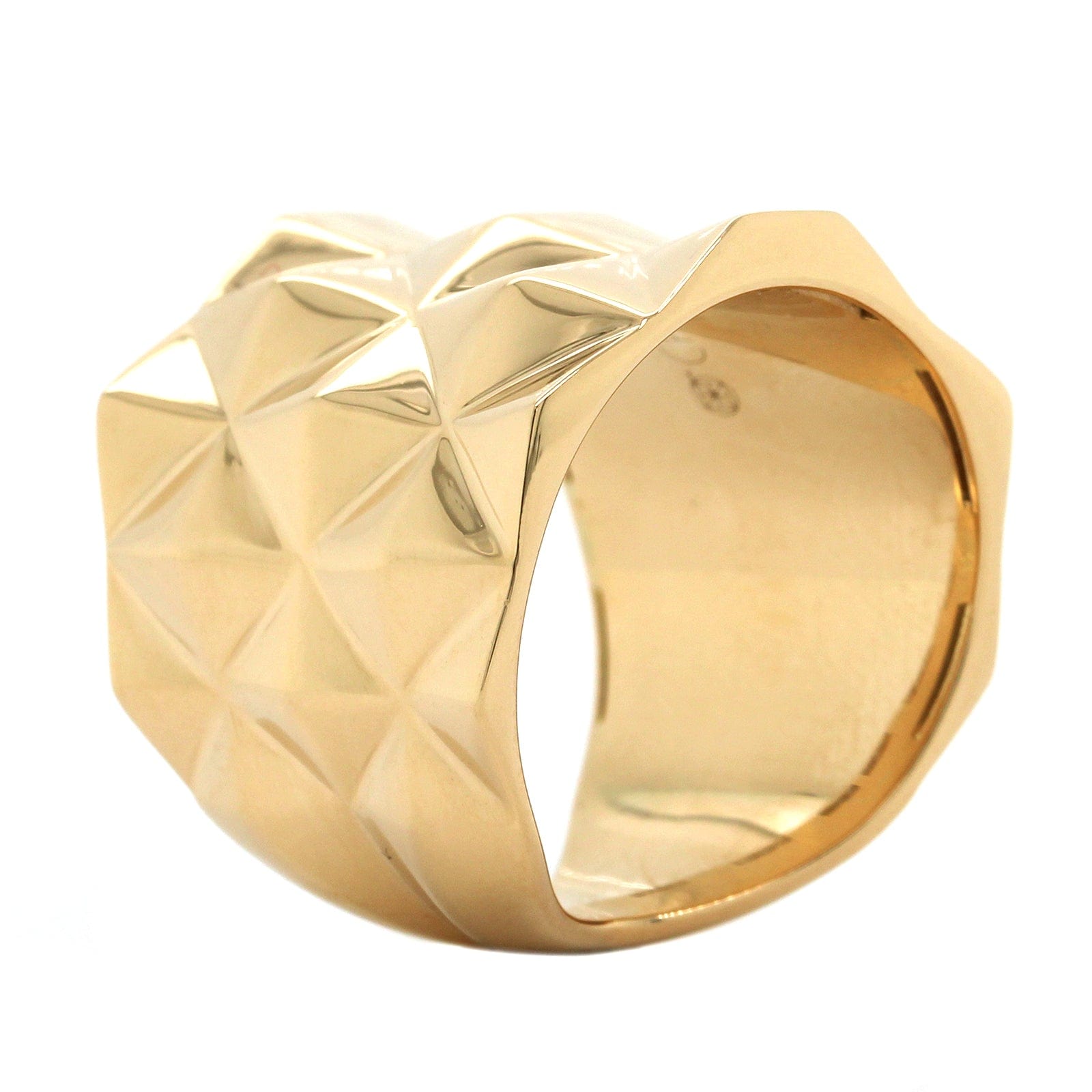 Python Gold Ring CADAR 18K Yellow Gold Wide Geometric Link Python Ring – Long's Jewelers