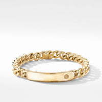 Belmont Curb Link ID Bracelet in 18K Yellow Gold