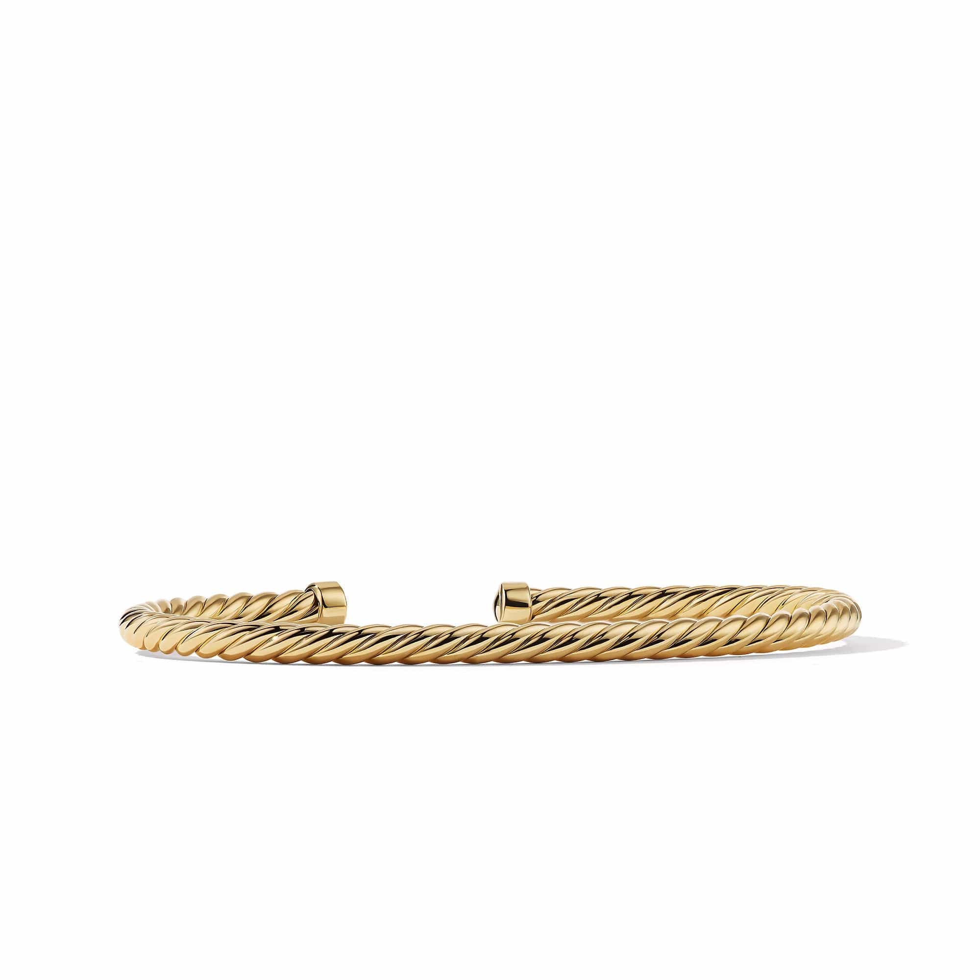 Cable Cuff Bracelet in 18K Yellow Gold, Long's Jewelers