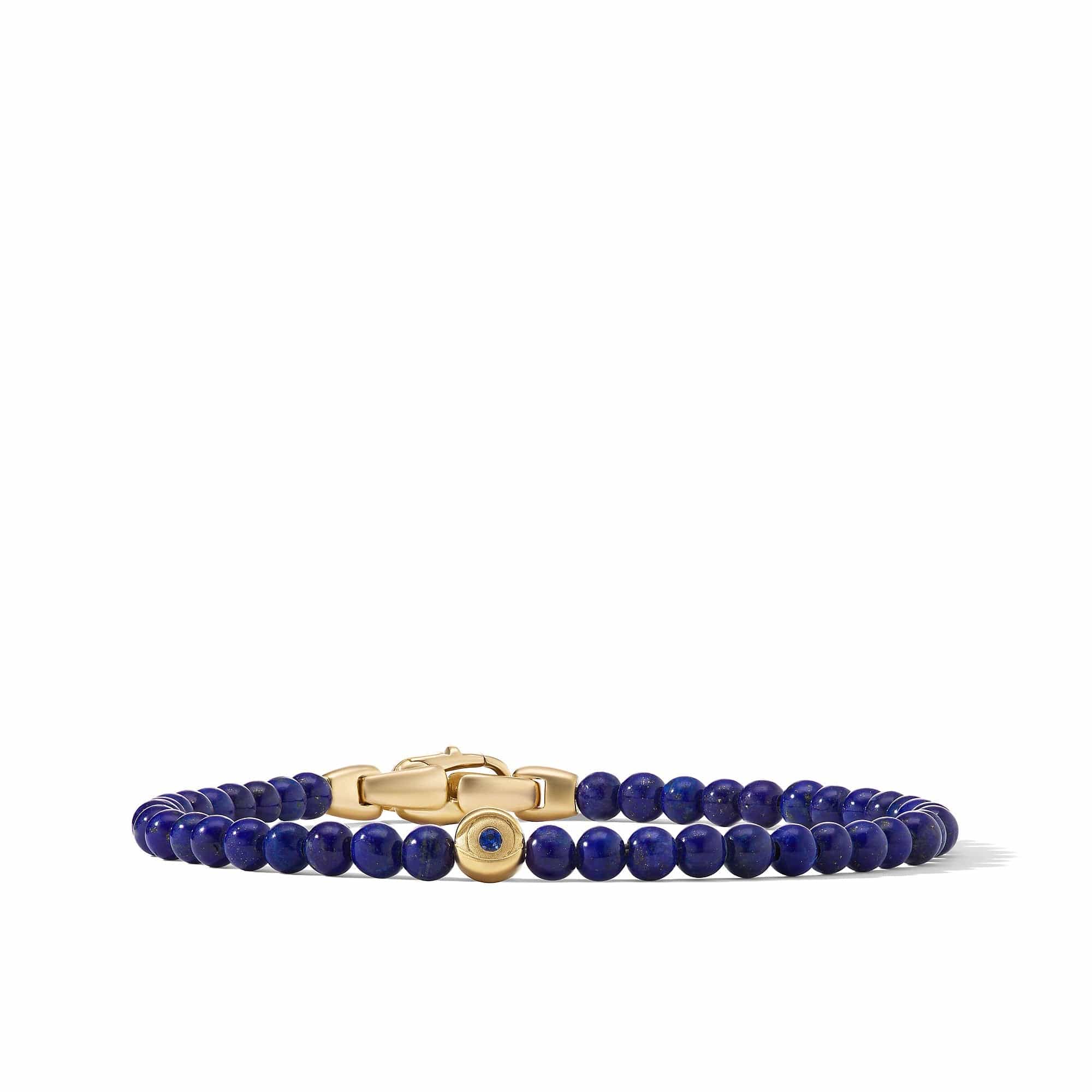 Spiritual Beads Evil Eye Bracelet with Lapis, Sapphire and 18K Yellow Gold