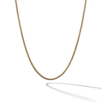 Box Chain Necklace in 18K Gold, 1.7mm Long's Jewelers