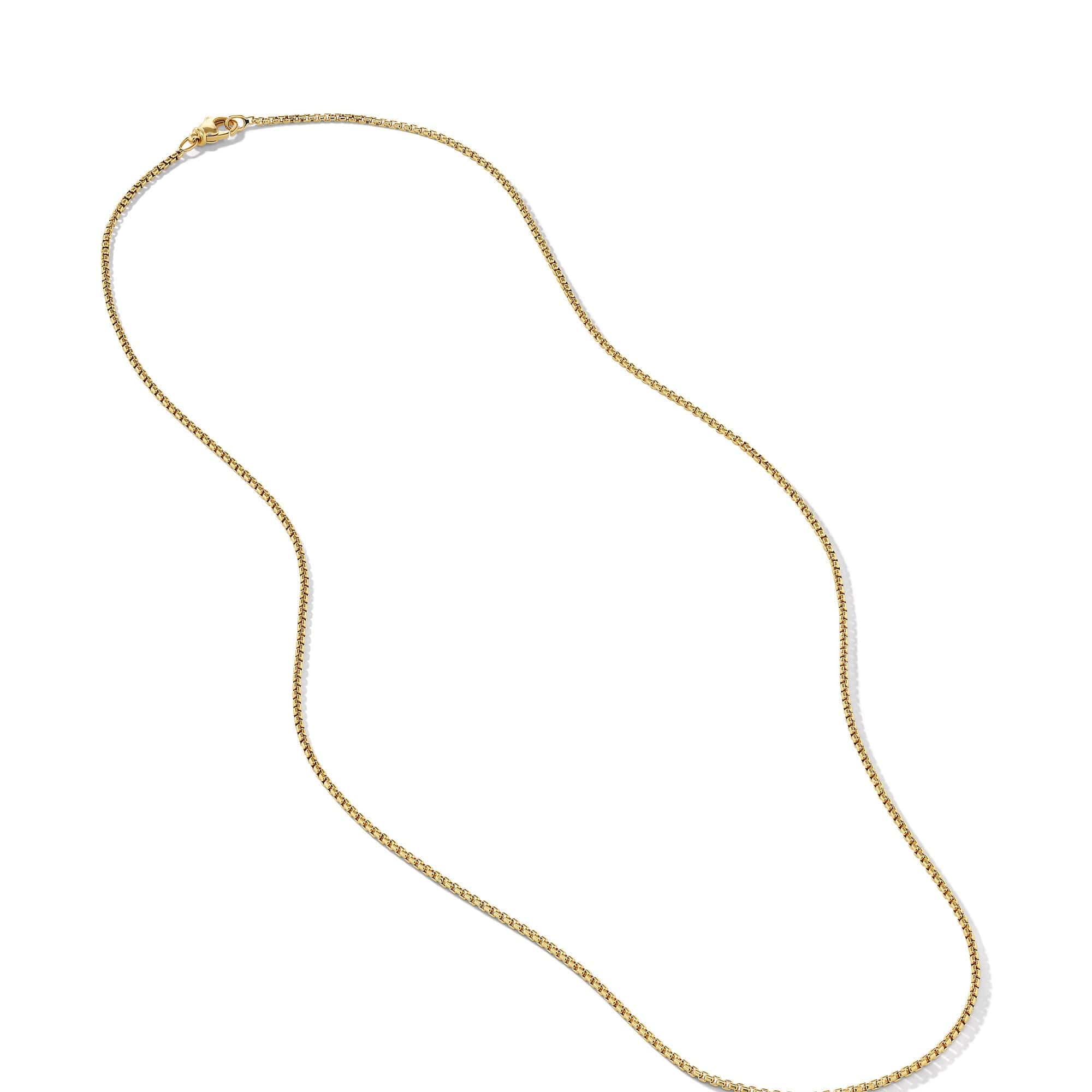 Box Chain Necklace in 18K Gold, 1.7mm
