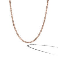 Box Chain Necklace in 18K Rose Gold