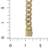 14K Yellow Gold Curb Diamond Bracelet