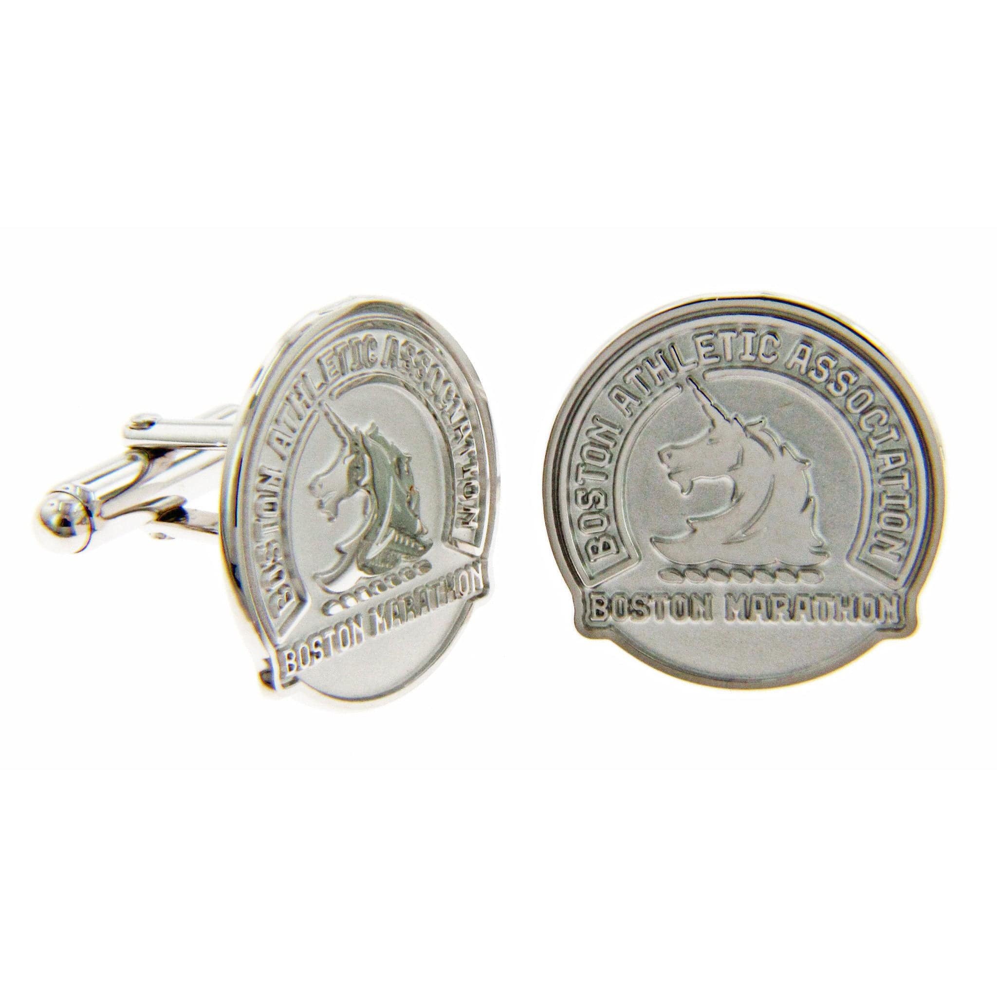 Boston Marathon® Sterling Silver Cuff Links with Stylized Unicorn Logo