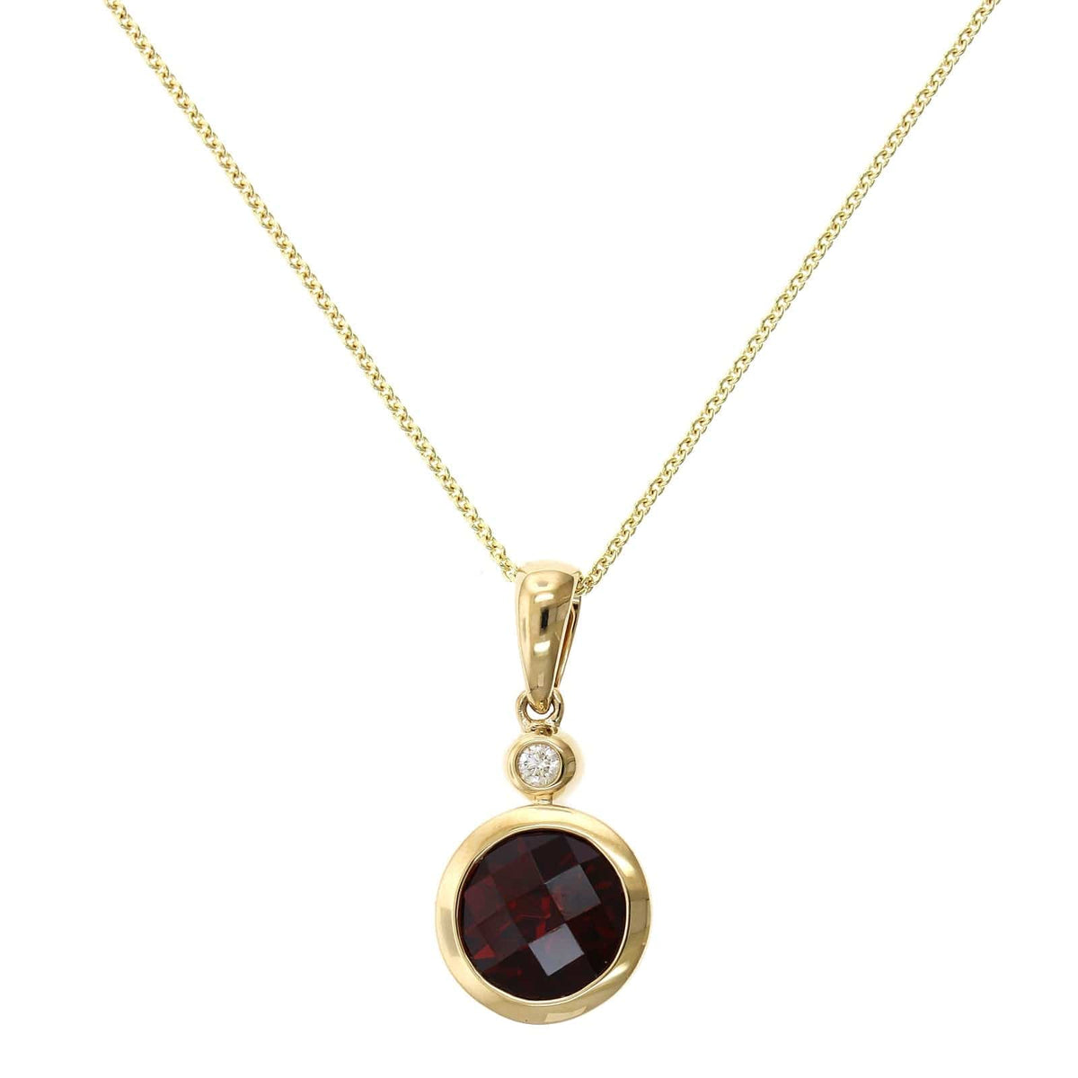 14K Yellow Gold Garnet Pendant, 14k yellow gold, Long's Jewelers