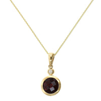 14K Yellow Gold Garnet Pendant, 14k yellow gold, Long's Jewelers