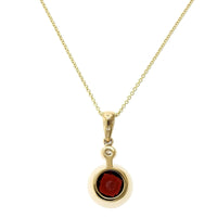 14K Yellow Gold Garnet Pendant, 14k yellow gold, Long's Jewelers