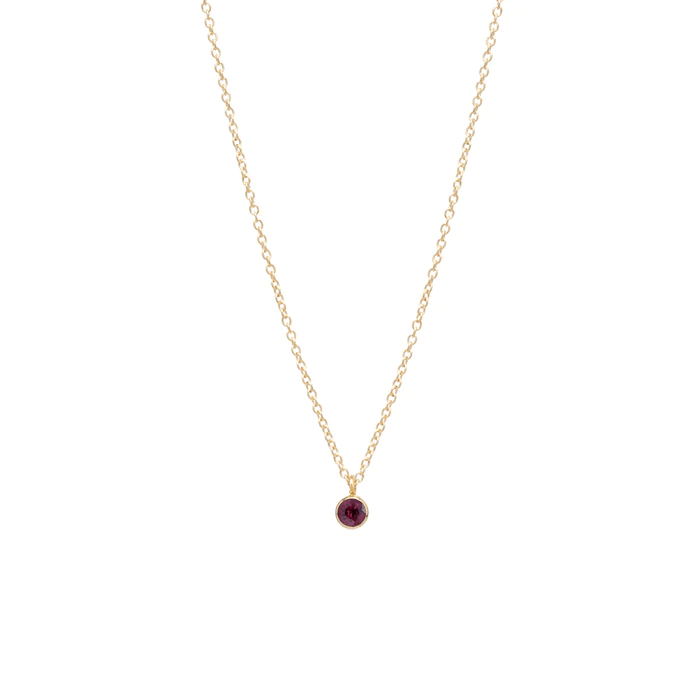 14K Yellow Gold Bezel Set Garnet Pendant, 14k yellow gold, Long's Jewelers