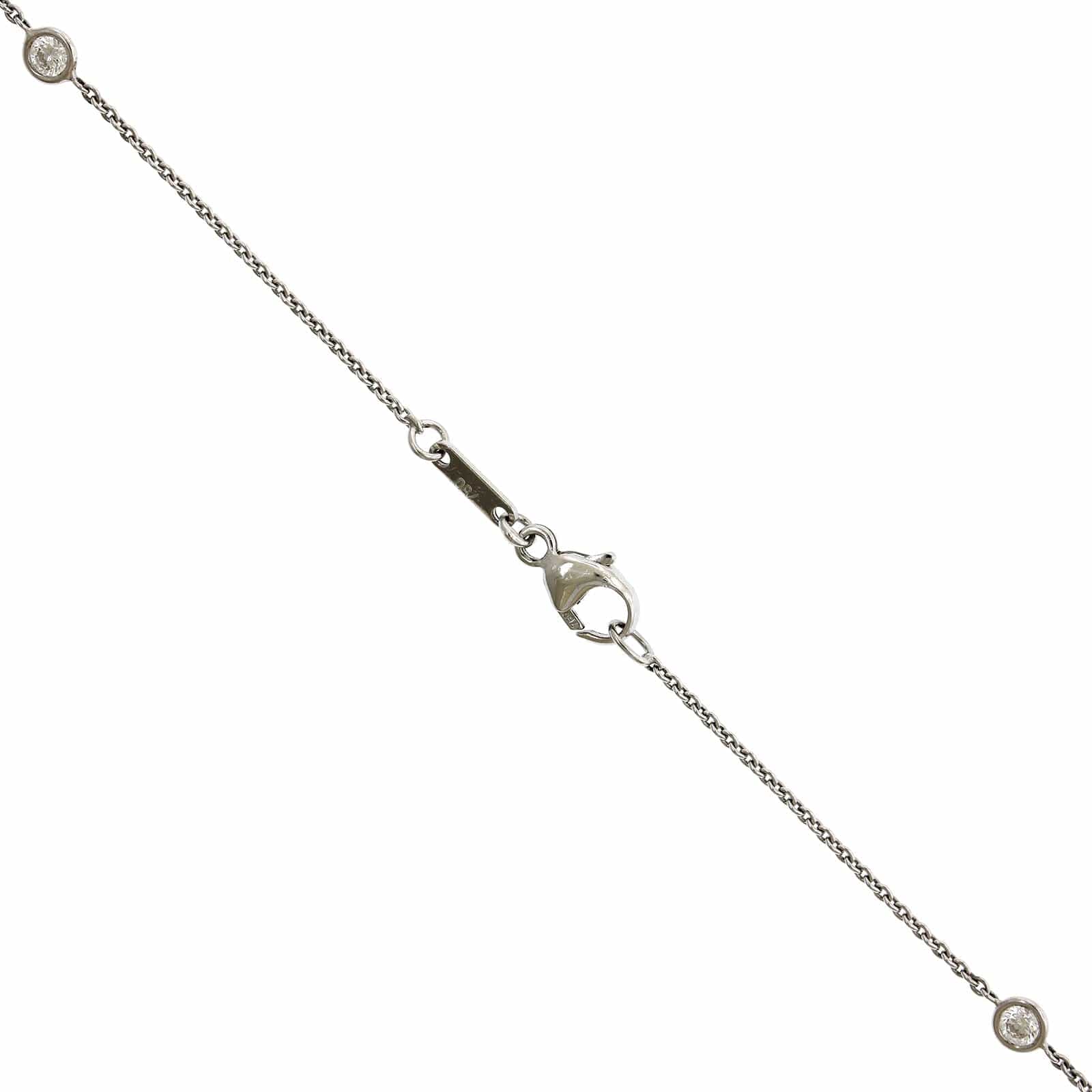 18K Two-Tone Pear Shape Tsavorite Diamond Necklace, 18k white and yellow gold Long's Jewelry