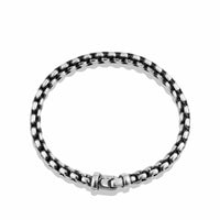 Woven Box Chain Bracelet in Black
