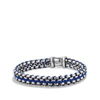 Woven Box Chain Bracelet in Blue
