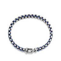 Woven Box Chain Bracelet in Blue