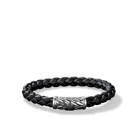 Chevron Rubber Weave Bracelet in Black, Long's Jewelers