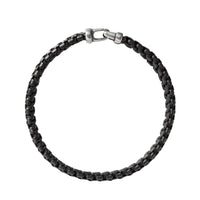 Woven Box Chain Bracelet in Black