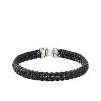 Woven Box Chain Bracelet in Black