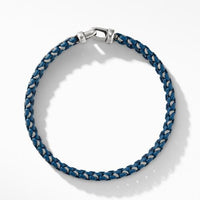 Woven Box Chain Bracelet in Navy